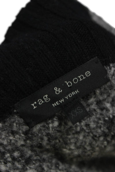 Rag & Bone Womens Cardigan Merino Wool V Neck Gray Long Sleeve Size 2XS