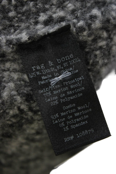 Rag & Bone Womens Cardigan Merino Wool V Neck Gray Long Sleeve Size 2XS