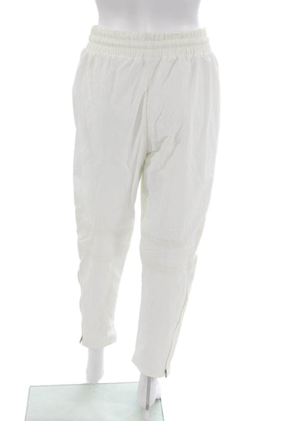 Nike Women Track Pants White Nylon Pull On Solid Fall Size S