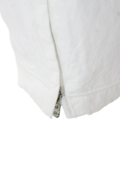 Nike Women Track Pants White Nylon Pull On Solid Fall Size S