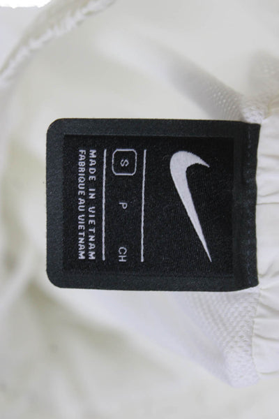 Nike Women Track Pants White Nylon Pull On Solid Fall Size S
