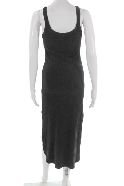 Vitamin A Womens Maxi Dress Black Sleeveless Scoop Neck Tencel Size XS