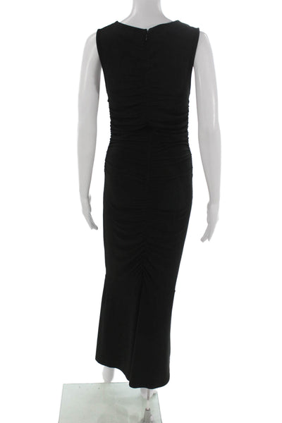 J Crew Womens Maxi Dress Black Keyhole Sleeveless Long Zip Size XS
