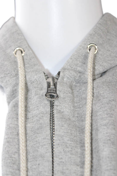 Veronica Beard Womens Cotton Zip Hoodie Dickey Gray Size 00-14