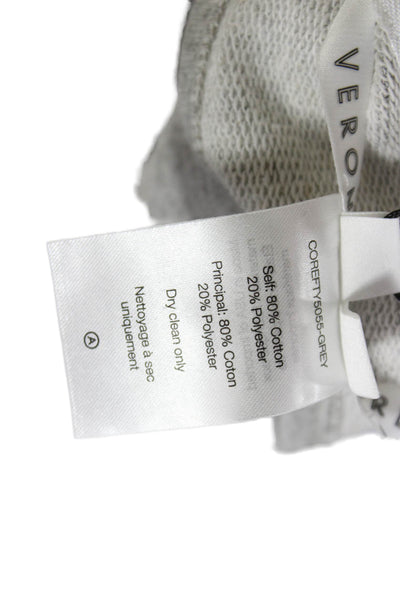 Veronica Beard Womens Cotton Zip Hoodie Dickey Gray Size 00-14