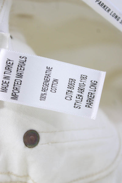 Agolde Womens Cut-Off White Shorts 100% Regenerative Cotton Size 24