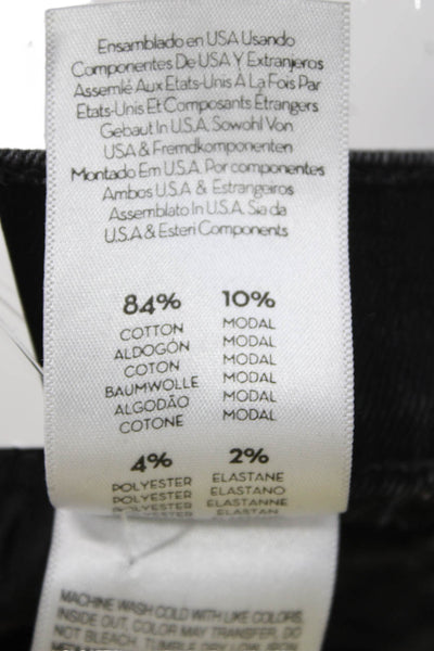 Mother Womens Straight High Rise Black Cotton Jeans Button Fly Size 24