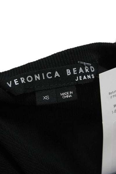 Veronica Beard Women Black Long Sleeve Crew Neck Blouse Size XS