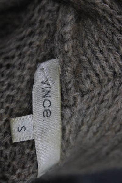 Vince Women Merino Wool Cable Collared Long Sleeve Cardigan Size S