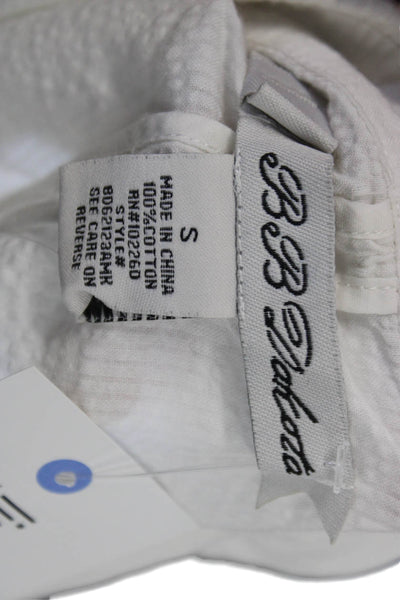 BB Dakota Women White Basic Jacket Cotton Button 3/4 Sleeve Size S