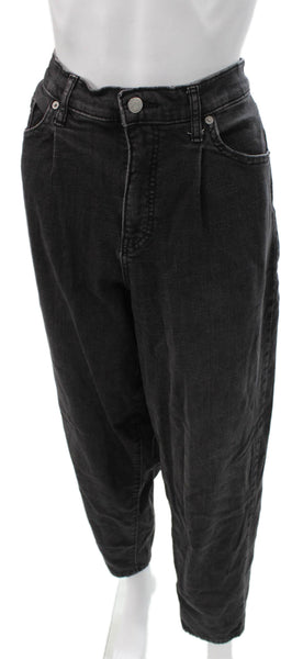 Banana Republic Women Mom Jeans Black Cotton High Rise Size 29