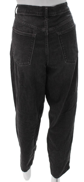 Banana Republic Women Mom Jeans Black Cotton High Rise Size 29