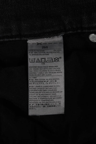 Banana Republic Women Mom Jeans Black Cotton High Rise Size 29