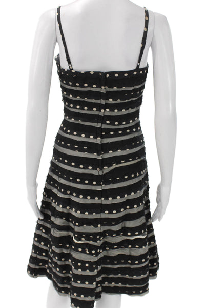 BCBG Max Azria Womens Fit & Flare Black Sleeveless Square Neck Long Dress Size 2