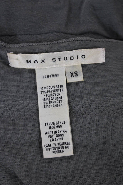 Max Studio Womens Maxi Dress Gray Sleeveless Scoop Neck Long Size XS