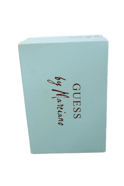 Guess By Marciano Womens Denim Detail Platform Heels Beige Size 6.5