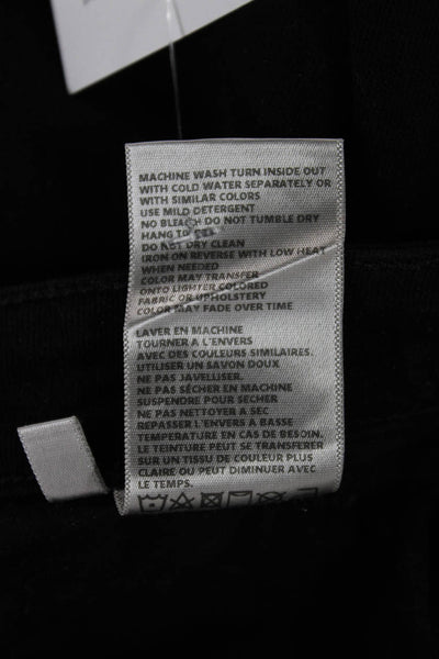 L'Agence Womens Black Straight Jeans High Rise Cotton Blend Size 25