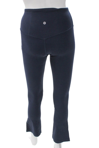 Lululemon Womens Blue Nylon Leggings Pull On Solid Size 4