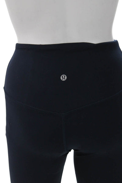 Lululemon Womens Blue Nylon Leggings Pull On Solid Size 4