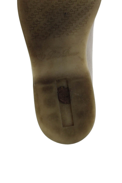 Loro Piana Womens Slide On Casual Loafers Nude Beige Size 41 11