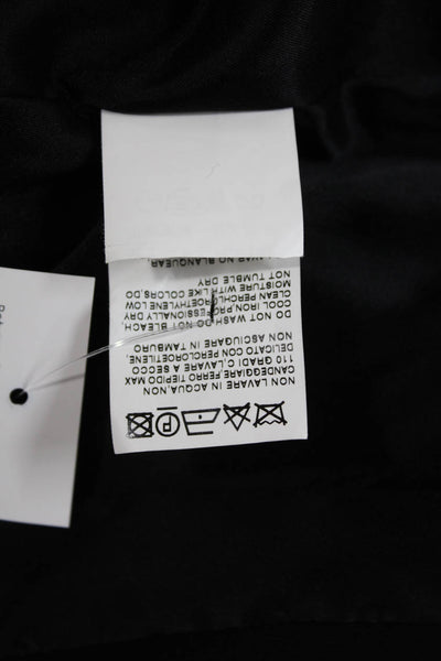 Max Mara Womens Black Acetate Pantsuit Long Sleeve Button Size 8