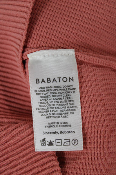 Babaton Womens Orange Cropped Tank Nylon Crew Neck Sleeveless Size S