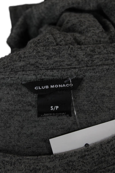 Club Monaco Women Shift Dress Gray Long Sleeve Mini Polyester Size S