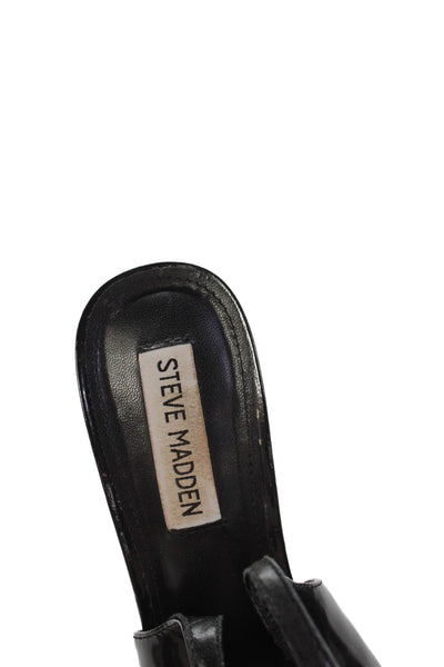 Steve Madden Womens Stiletto Heel Pointed Toe Slingback Pumps Black Size 8M