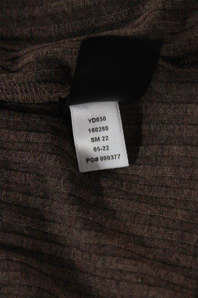 Carbon38 Womens Basic Sleeveless Tank Brown Viscose Round Neck Solid Size S