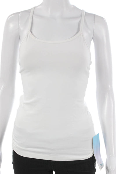 Ivivva Womens Scoop Neck Sleeveless Active Tank Top Solid White Size 12