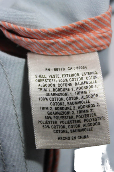 Daughters Of The Liberation Womens Anorak Coat Blue Cotton Long Sleeve Size L