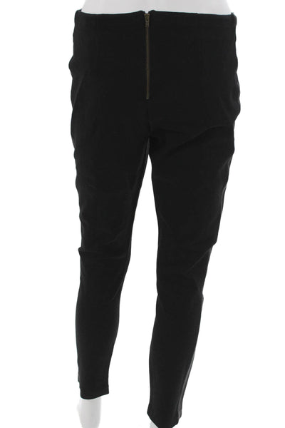 J Crew Women Dress Pants Black Viscose Zip Closure Size 8