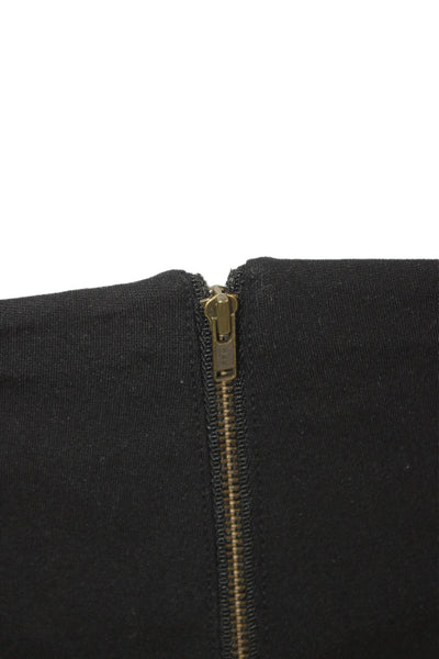 J Crew Women Dress Pants Black Viscose Zip Closure Size 8