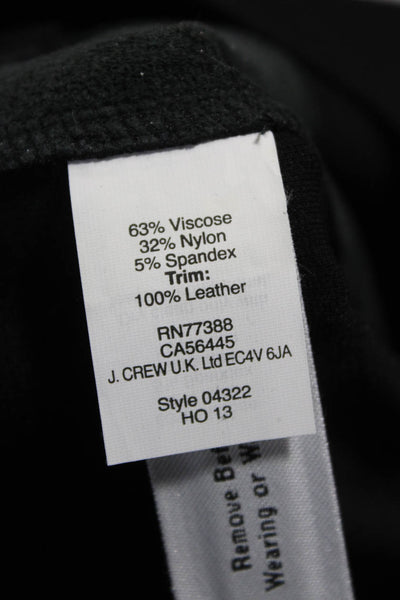 J Crew Women Dress Pants Black Viscose Zip Closure Size 8