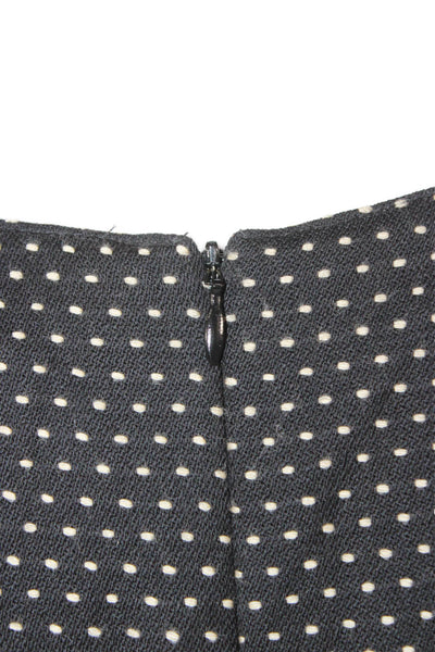 Nanette Lepore Women Fit & Flare Dress Black Polka Dot V-Neck Size 8