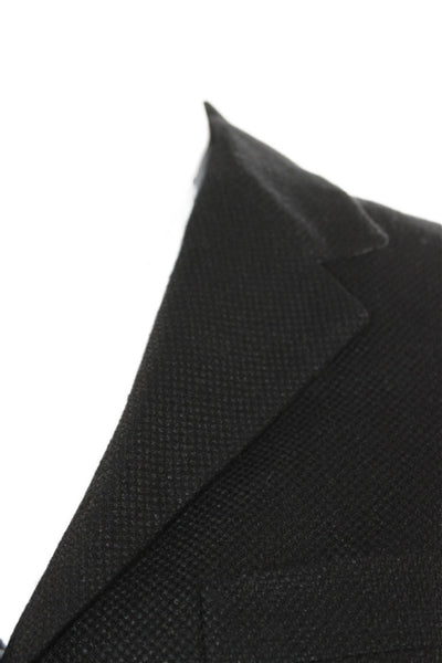 Shari's Place Womens Black Wool Pantsuit Long Sleeve Buttoned Size 40