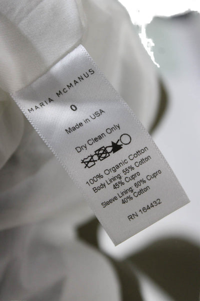 Maria McManus Womens Green Organic Cotton Long Sleeve Blazer Size 0