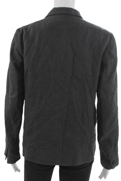 Zara Mens Blazer Gray Viscose Buttoned Size S