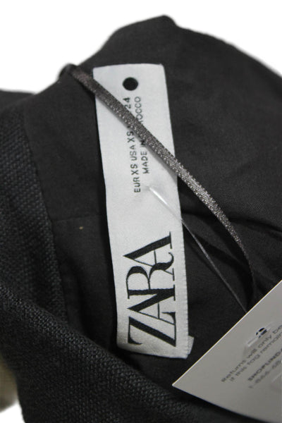 Zara Mens Blazer Gray Viscose Buttoned Size S