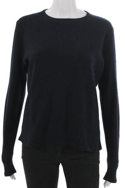 Rag & Bone Women Pullover Sweater Merino Wool Blue Crew Neck Long Sleeve Size L