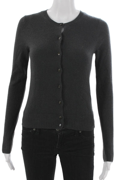 J Crew Women Gray Cashmere Cardigan Size XS