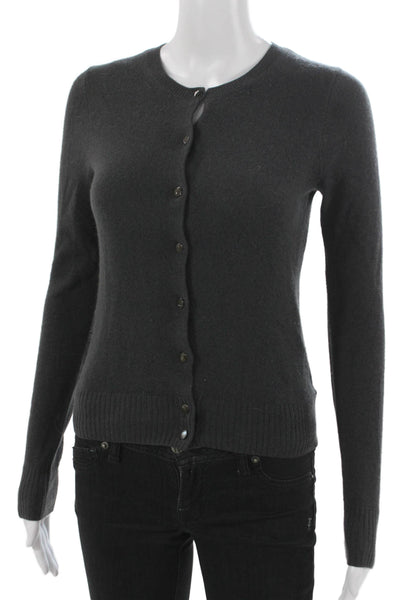 J Crew Women Gray Cashmere Cardigan Size XS