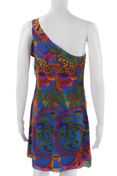 Banana Republic Trina Turk Women Shift Dress Blue Silk Size 0