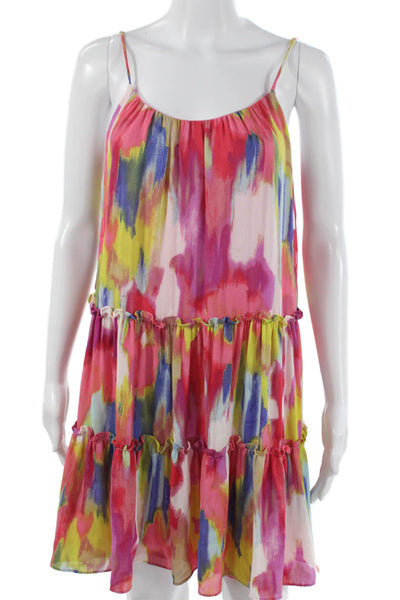 Trina Trina Turk Women Sundress Multicolor Tie Dye Sleeveless Short Size S