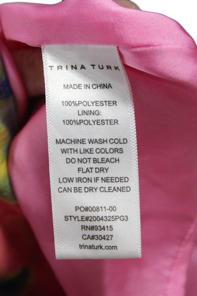 Trina Trina Turk Women Sundress Multicolor Tie Dye Sleeveless Short Size S