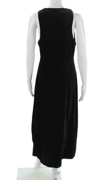 Zara Womens Maxi Dress Sleeveless Cowl Neck Black Size S