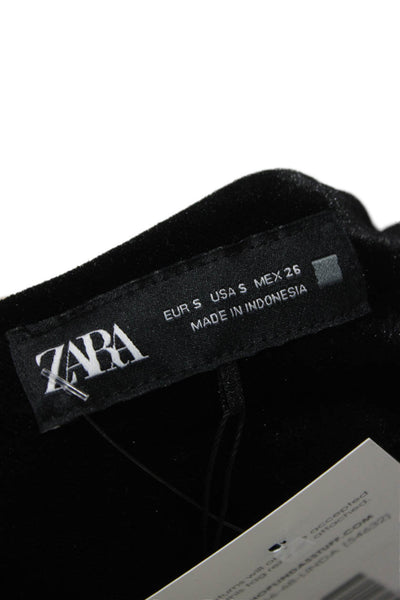 Zara Womens Maxi Dress Sleeveless Cowl Neck Black Size S