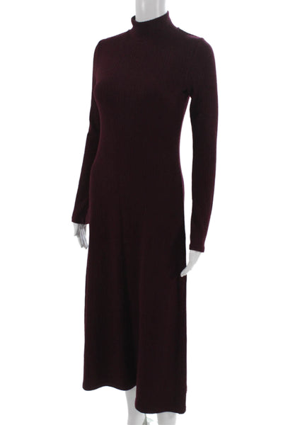 Vince Womens Sweater Dress Red Long Sleeve Mock Neck Petites Size S