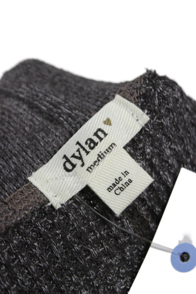 Dylan Women Gray Viscose Drawstring Sweatpants Size M