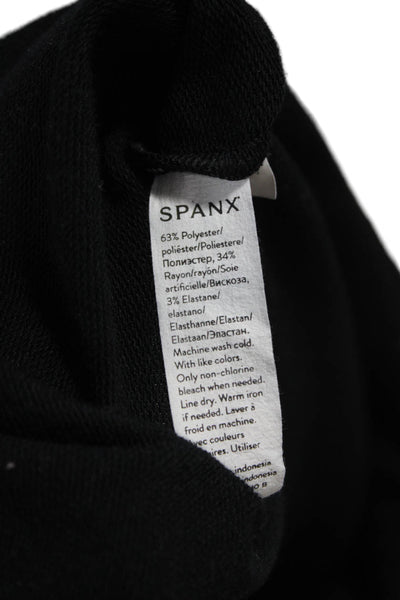 Spanx Womens Tunic Black Long Sleeve Round Neck Polyester Size S